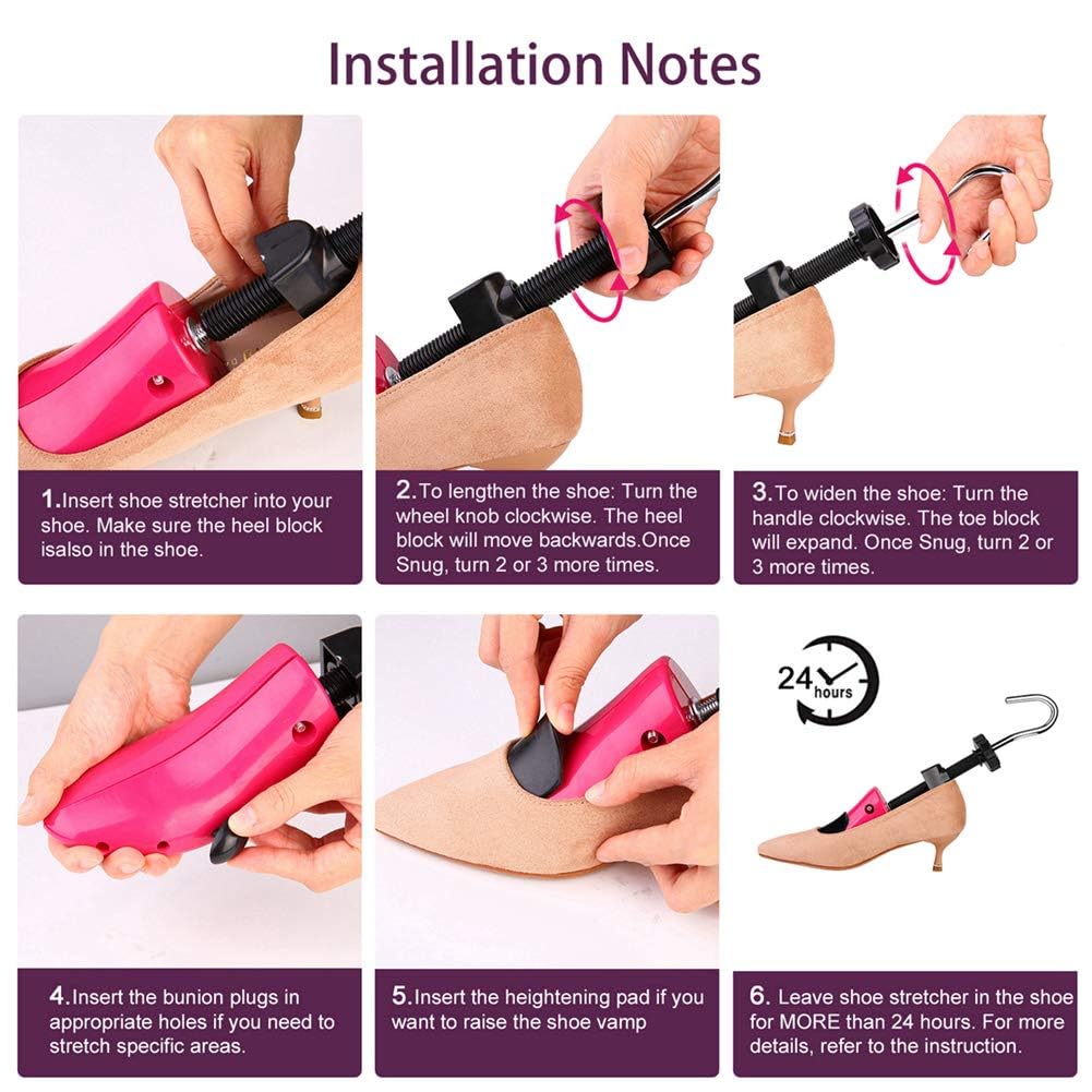 eachway Shoe Stretcher Shoe Trees,Adjustable Length & Width for Men and Women（For Women's 5.5-10