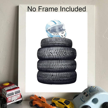 Modern Car Posters Classic Supercar Wall Art Prints, Cool Racing Ferrari Lamborghini McLaren Pagani Canvas Posters for Man Cave Boys Room Wall Decor, Sports Car Art Prints, Set of 4 (8"x10" Unframed)