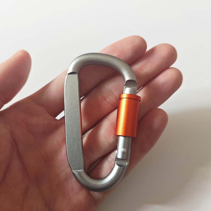 **Paracord Keychain - Durable Carabiner Clip with D Ring Metal Hook for Water Bottles, Keys & Backpacks**