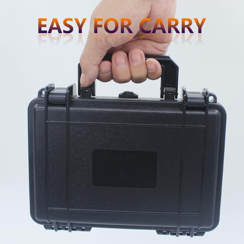 Wamlet Archery Broadhead Case Arrows Box Hunting Accessory ABS Waterproof Storage Holder Holds 28 Fixed or Mech Broadheads(Case Only) (Black)