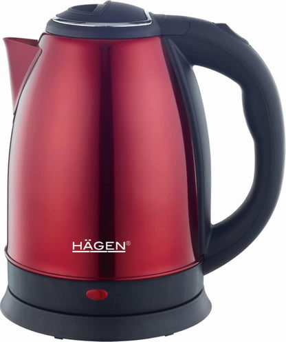 Hagen - Stainless Steel Electric Wireless Kettle 1.8L Hagen HA5525-RED Red