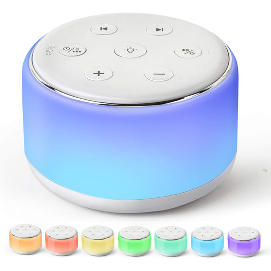 FamiSym White Noise Sound Machine Baby for Sleeping with Night Light – 34 Soothing Sounds, Rechargeable White Noise Machine for Kids Adults Sleep, Portable Lullaby Machine Baby Soother