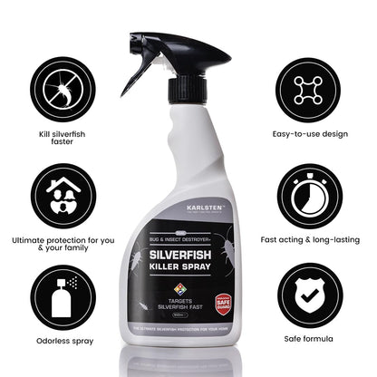 Karlsten Silverfish Killer Spray Fast Effective Quality Silverfish Killer 500 ml Non staining