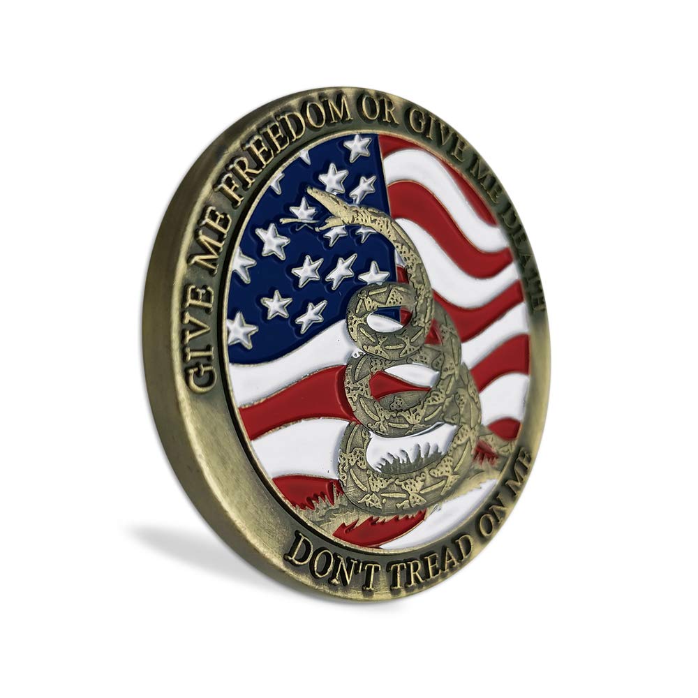 Don't Tread on Me Challenge Coin US Liberty Bell Military Coin