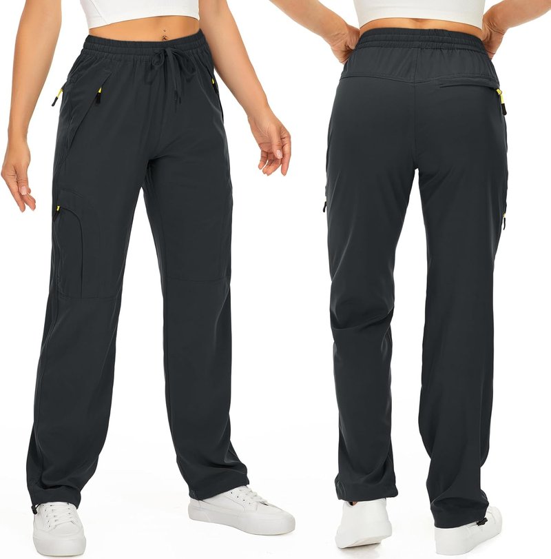 Womens Hiking Pants - Quick Dry Lightweight Cargo Pants with UPF 50 | Zipper Pockets for Travel & Golf