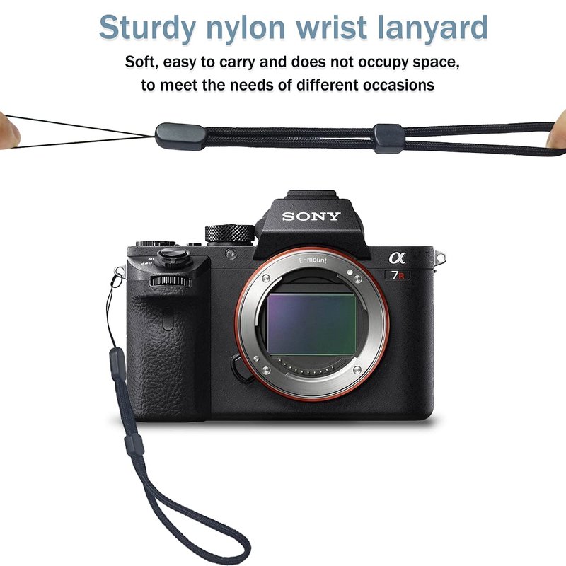 yuntop 5PCS Wrist lanyard, 7.8 inch Hand Wrist Strap Lanyard, Adjustable Nylon Wristlet Straps for Cell Phone, Camera, GoPro, PSP, USB Flash Drives, Flashlight (Black)