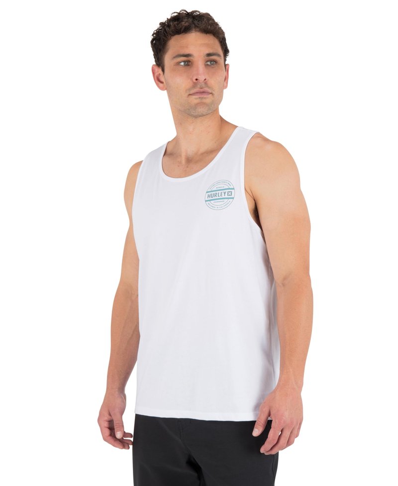 Hurley Men's Filler Tank Top, White, L