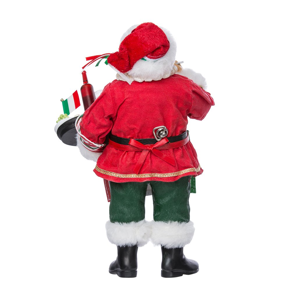 Kurt Adler Musical Fabriche Italian Santa, 10.5-Inch
