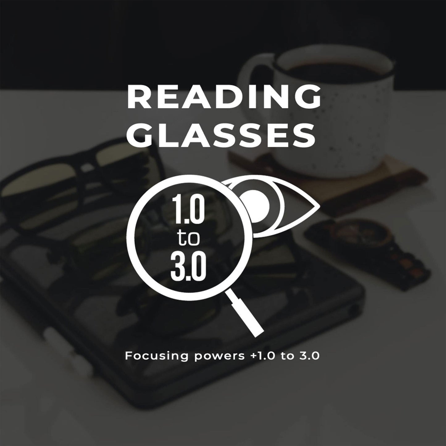 GUNNAR - Premium Reading Glasses - Blocks 65% Blue Light - Vertex, Onyx, Amber Tint, Pwr +1.5