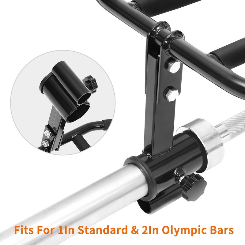 powerfeng T Bar Row Attachment Multi-Grip: T Bar Row Multi-Grip Handle Bar Attachment for 2Inch Olympic Barbell Bar & 1Inch Standard Bar Strength Workout Training