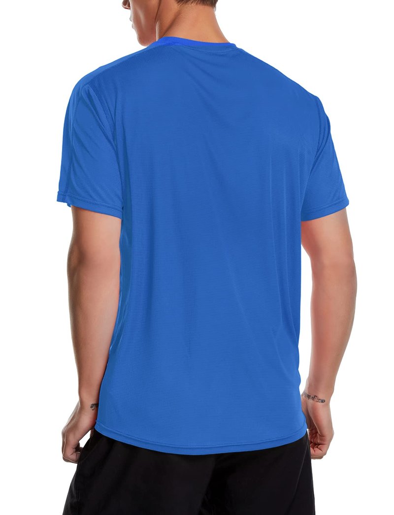 Zengjo Men's Workout Shirts Lightweight Sun Protection SPF Quick Dry T-Shirts Fishing Hiking Running