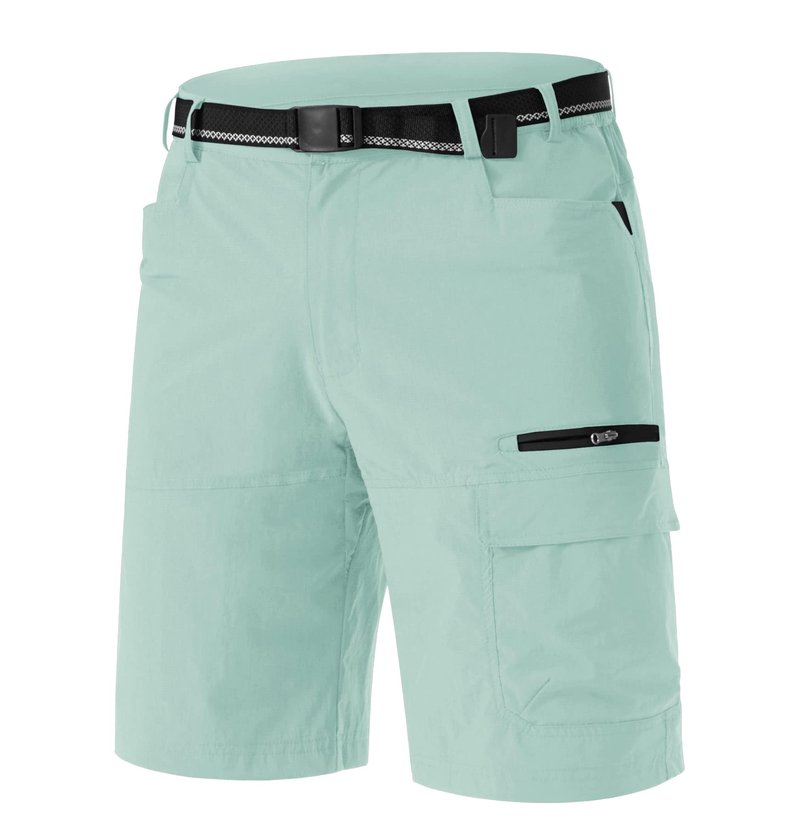 TACVASEN Mens Shorts 10" Dress Golf Outdoor Lightweight Quick Dry Summer Casual Fishing Travel Shorts with Zipper Pockets Lake Blue 32