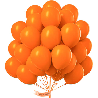 PartyWoo Orange Balloons 100 pcs 12 Inch Pumpkin for Thanksgiving Fall Balloons Halloween Little Cutie Baby Shower Birthday Graduation Party Decorations Orange-Y9