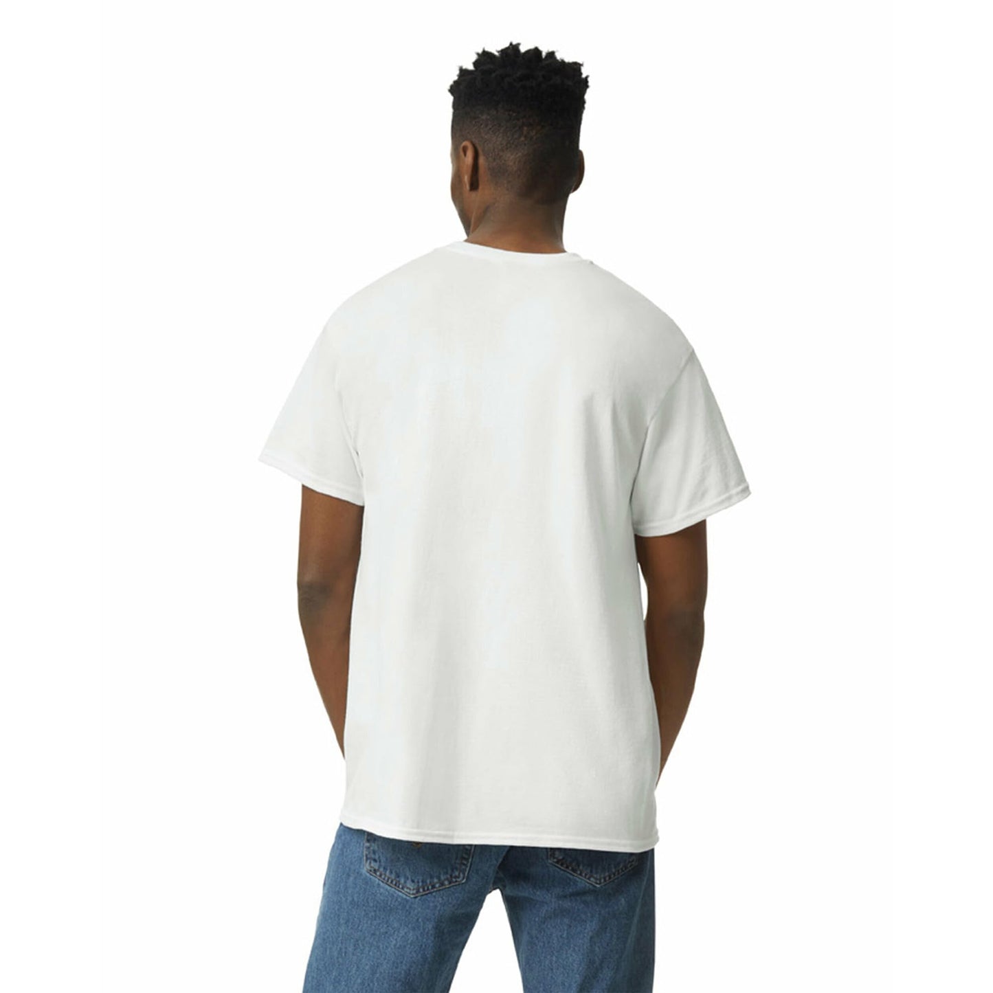 Gildan Adult Ultra Cotton T-Shirt, Style G2000, Multipack, White (2-Pack), Large