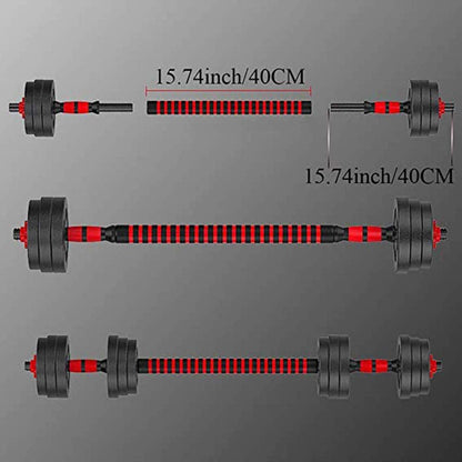 Dumbbell Bars Adjustable Dumbbell Weight Set Barbell Lifting - 2 x 15.74in Bars and 1 x 15.74in Connecting Rods for Gym Home