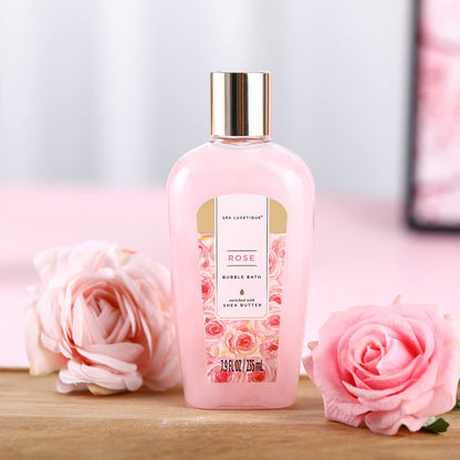 spa luxetique Gift Set For Women, Bath Sets for Women Gift, 8 Pcs Rose Spa Basket Includes Bubble Bath, Shower Gel, Body Lotion, Birthday Spa Gifts, Mother‘s Day Gifts for Mom, Christmas Gifts for Her