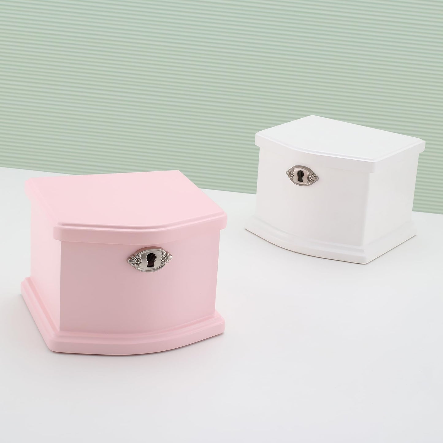 Jozen Gift Pink Small Ballerina Musical Jewelry Box with Mirror and Lock for Girls，Pink Kid's Jewelry Storage Music Chest,Gift for Christmas,New Year,Birthday