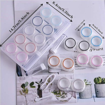 APZDFGIFCD Clear Contact Lens Case, Contact Lens Organizer Case with Carrying Travel Holder -10 Pack
