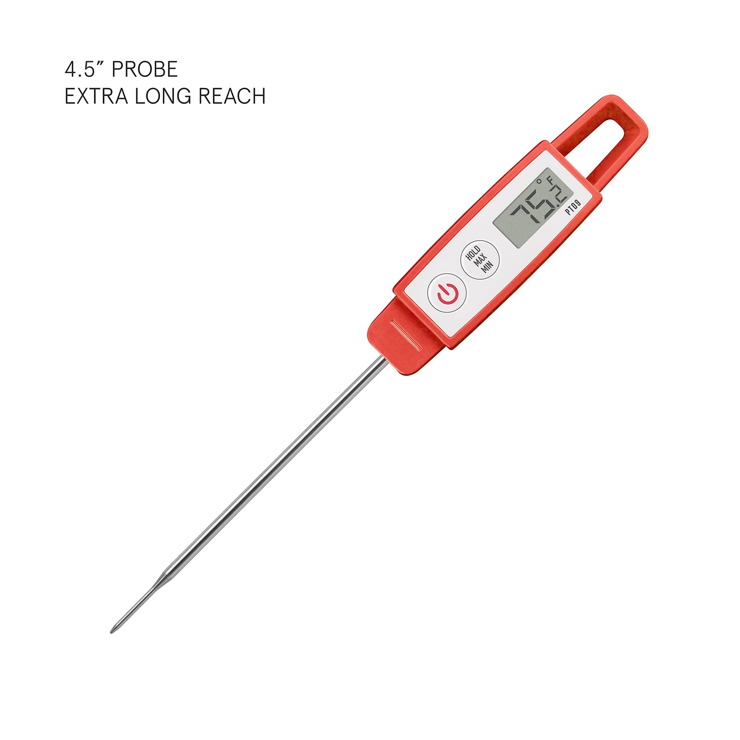 Lavatools PT09C Super-Quick Commercial Grade Digital Thermometer for Cooking, Meat, Candy, Candle, Liquid, Oil, 3" Compact Probe, Splash Proof, °C/°F Toggle, Hold Function - Sesame