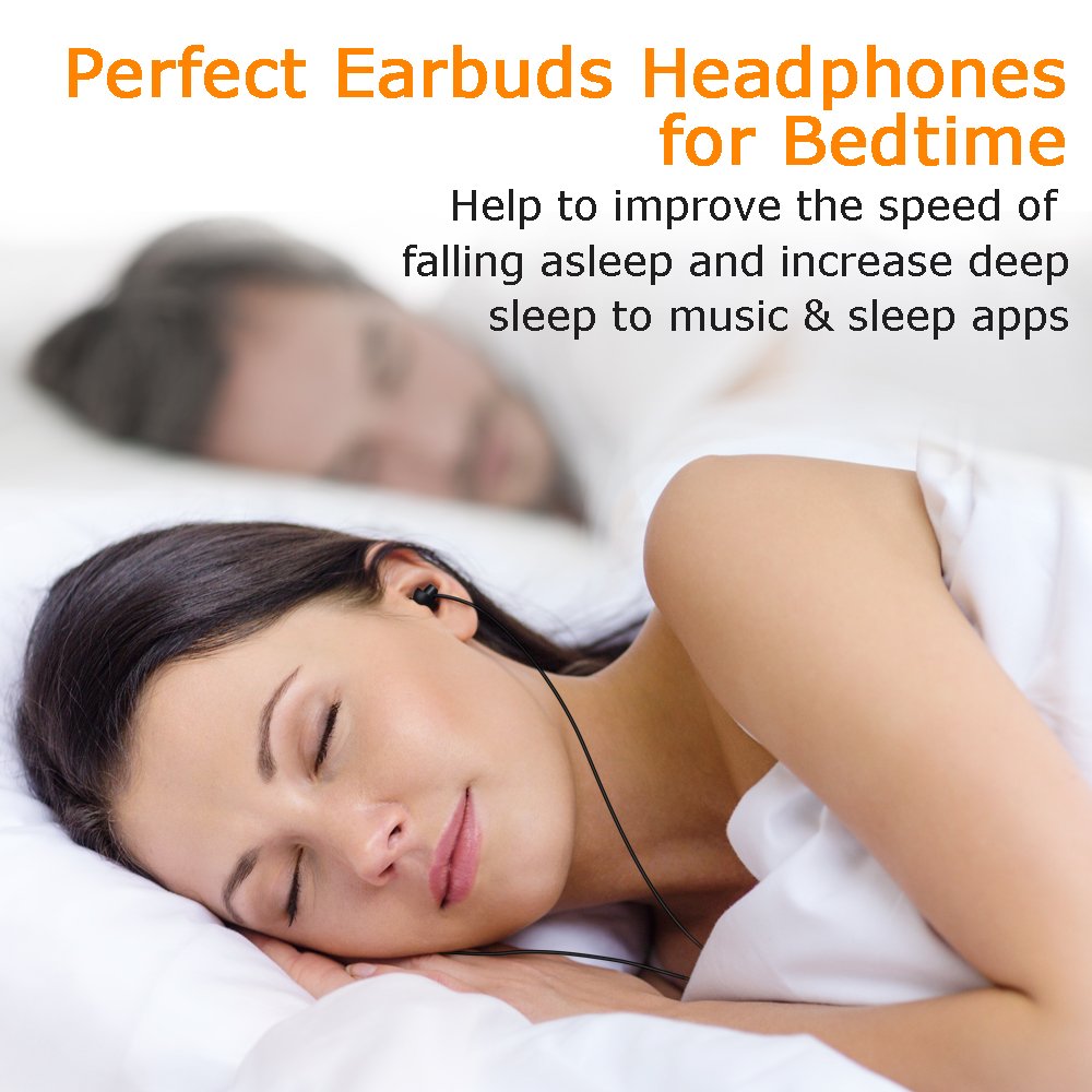maxrock Sleep Earphones Earplugs, Comfortable Noise Isolating Sleep Earbuds Headphones with Ultra Soft Silicone Perfect for Insomnia, Side Sleeper, Snoring, Air Travel, Meditation/Relaxation(Black)