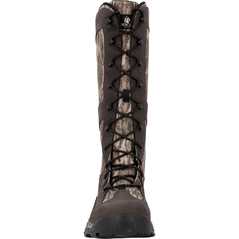 ROCKY Wildcat Snake Waterproof Snake Boot, Mossy Oak Bottomland, Size 11(M)