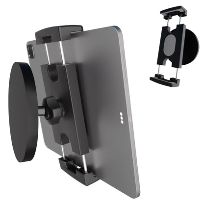 Magnetic Tablet Holder Fridge Tablet Mount for Cabinet Whiteboard Gym Warehouse and More fits 4.7-12.9 inch Phones and Tablets, 360°Adjustable 3.5" Magnetic Base
