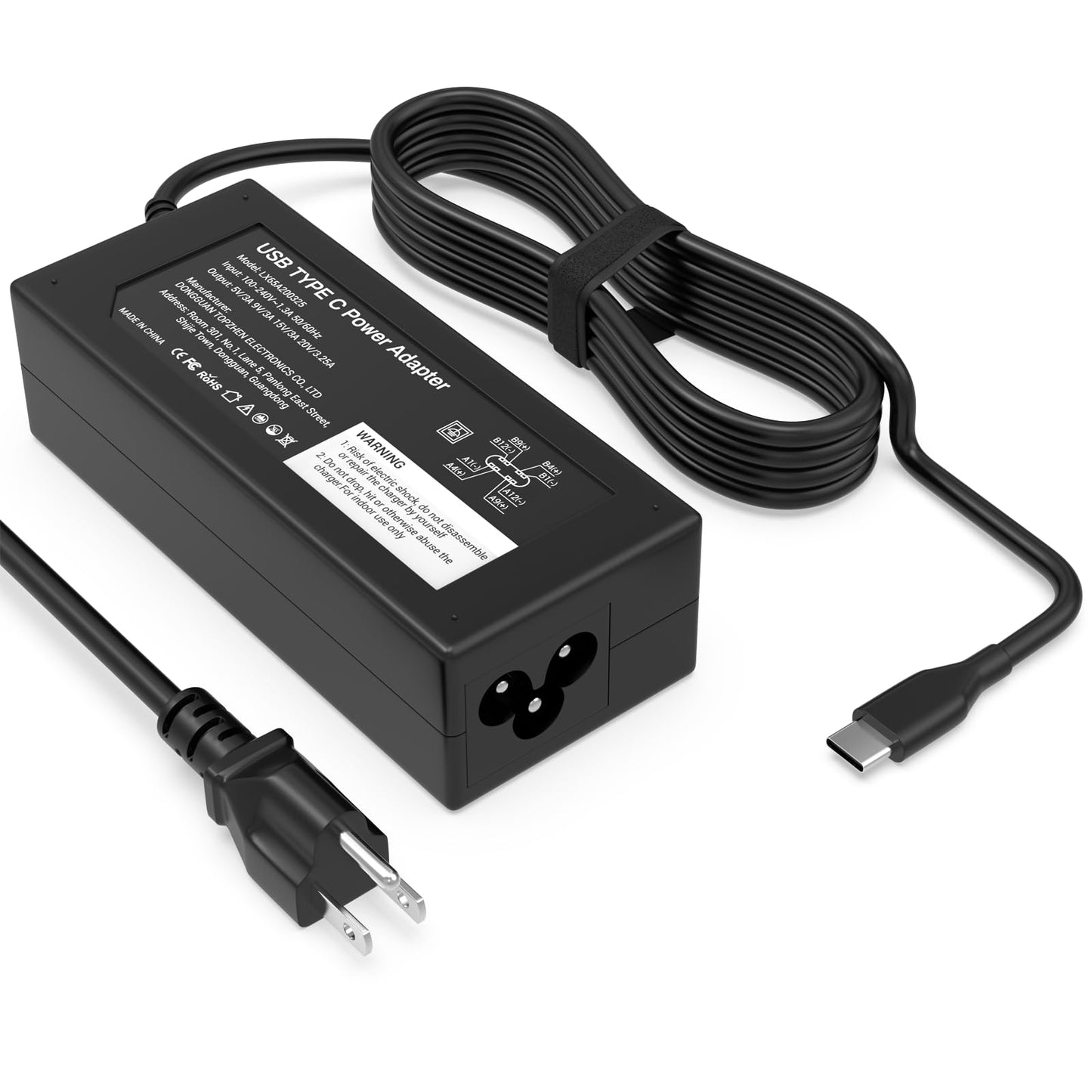 GKLSPL 65W USB C Laptop Charger Compatible with Dell Laptop and More USB Type C Power Adapter