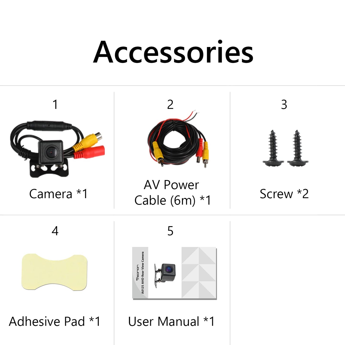 Eonon A0125 Backup Camera Wide Angle 140° Waterproof Rearview Video Cameras, Compatible with Eonon Android Car Stereos GMA12S,UA12S-PLUS,E46A12S,VWA12S,E90A12S,Q80SE