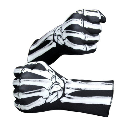 Amosfun Halloween Skeleton Gloves Full Finger Skeleton Gloves Unisex Halloween Party Cosplay Costume Accessory 11.8 x 4 Inch