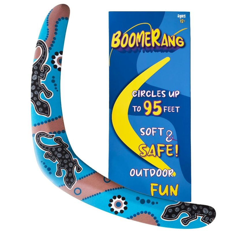 Boomerang for Adults and Kids, Boomerangs for Outdoor Sports & Games, Good Choice for Family activies, for Boys and Girls, Easy to Throw, EVA Foam, Different with Wooden Boomerang