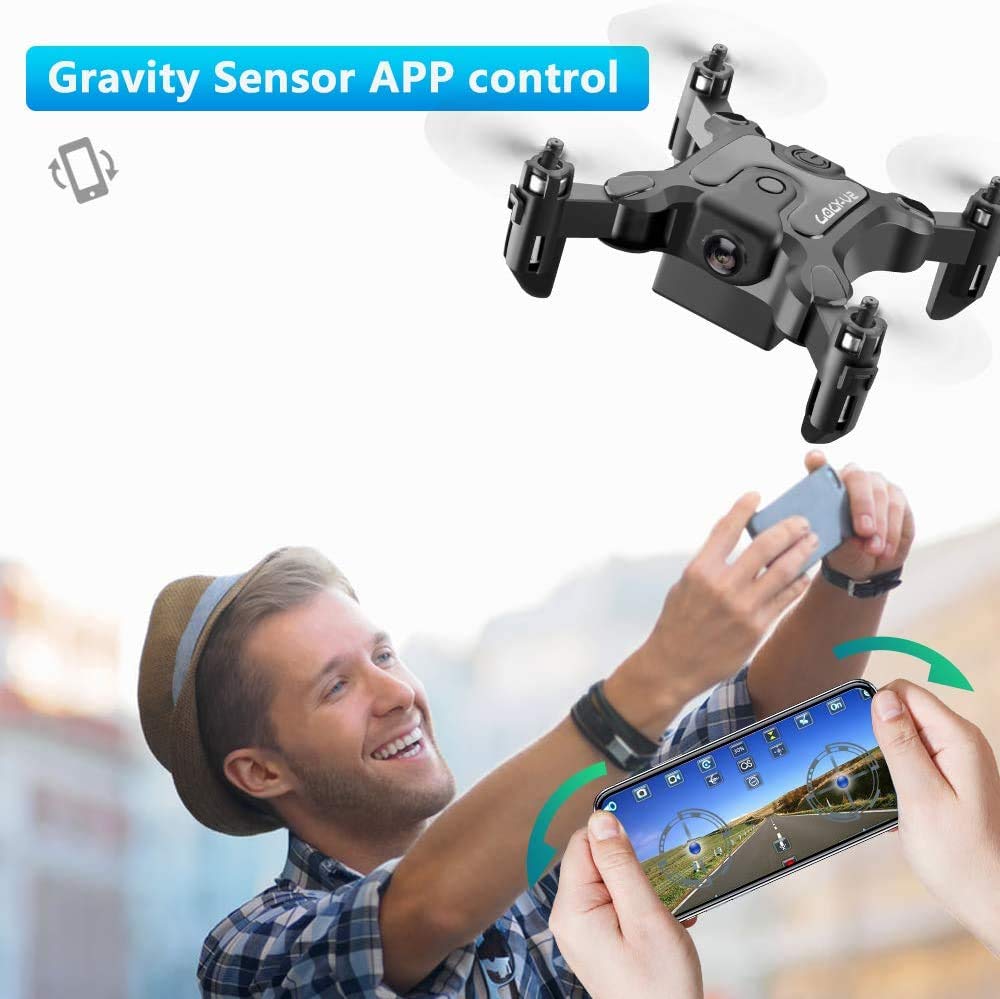 4DRC Mini Drone with 720p Camera for Kids and Adults, FPV Drone Beginners RC Foldable Live Video Quadcopter,App Control,3D Flips and Headless Mode,One Key Return,Altitude Hold,3 Modular Batteries