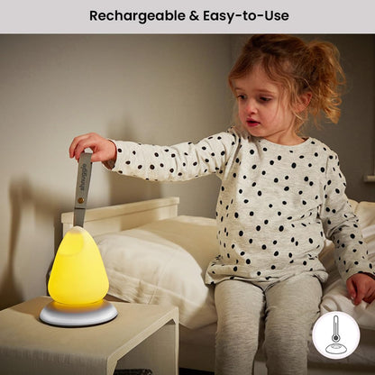 Shnuggle Moonlight Baby Night Light & Room Thermometer Dock | Rechargeable & Portable | Newborn Essentials Nightlight for Better Sleep & Comfort | Perfect Baby Gift