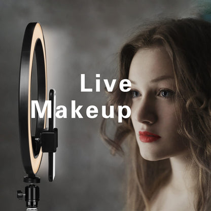 Ring Light 10" with 67" Extended Tripod Stand & Phone Holder for YouTube Video, Camera Led Ring Light for Streaming, Makeup, Selfie Photography Compatible with iPhone Android