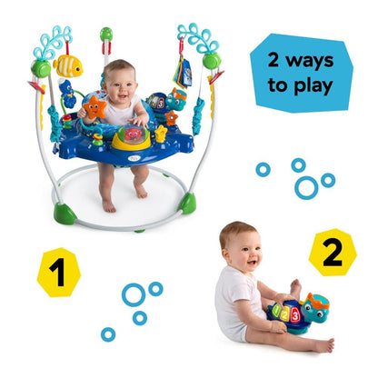 Baby Einstein, Neptune's Ocean Discovery Activity Jumper & Bouncer, Play Centre with Removable Toys, Introduces Numbers and Colours, Languages, 4 Adjustable Heights, 360° Rotation, Ages 6 Months+