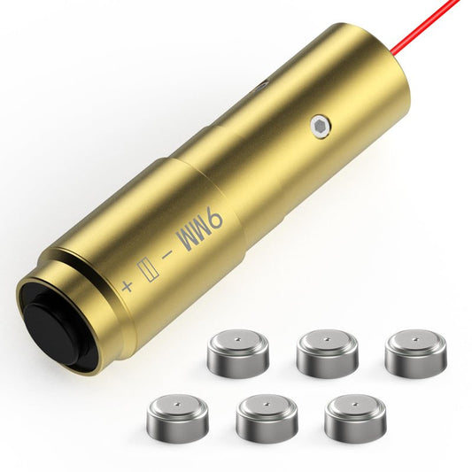 Feyachi Bore Sighting Laser 9mm Red Dot Laser Boresighter for Handgun Pistol with Tail Switch Included