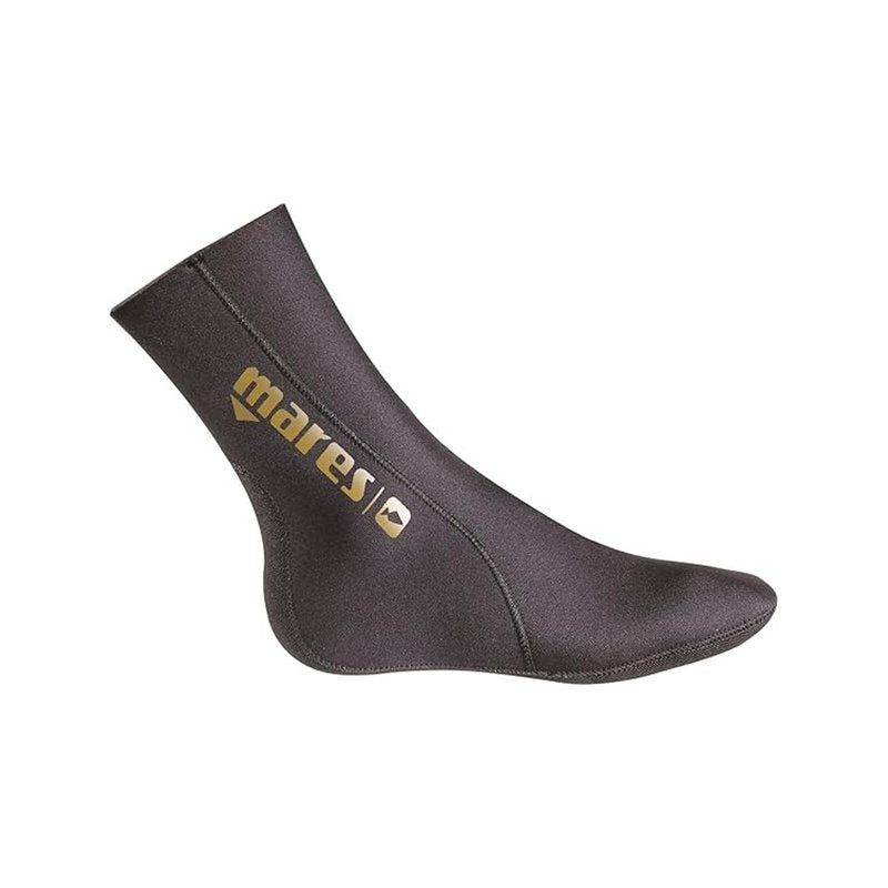 Mares Men's 422661 Flex Gold 5mm Neoprene Freediving Socks with Pre-Shaped Cut | Double Lined Sole with Reinforced Exterior, Small