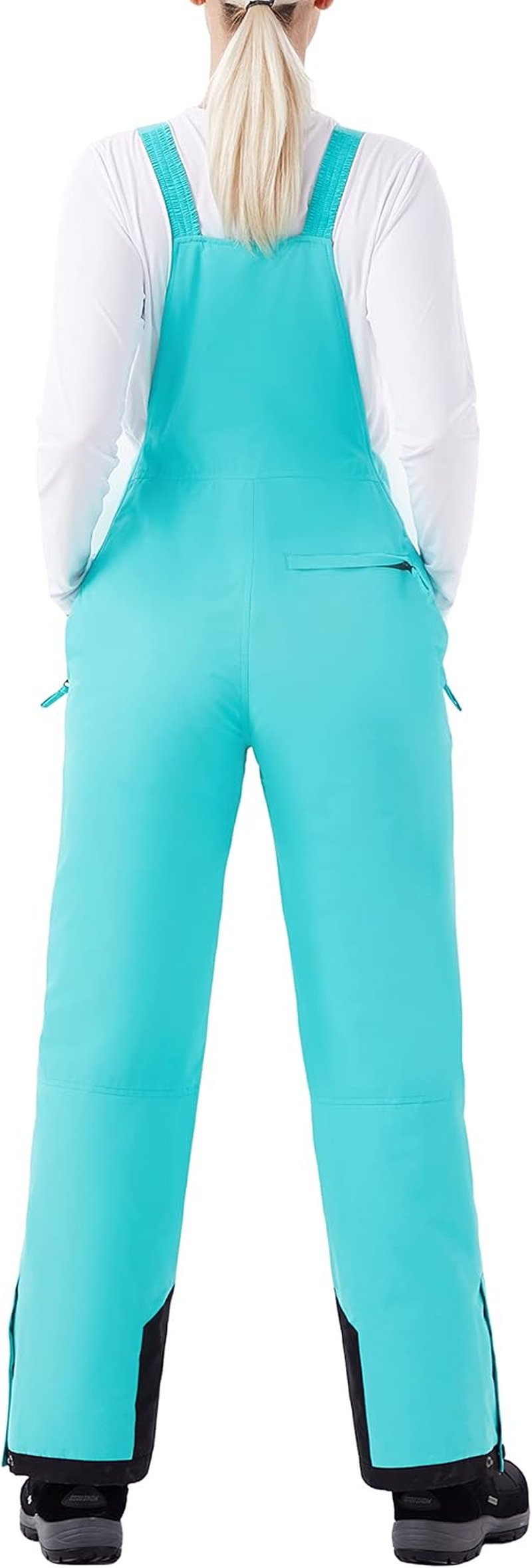 WULFUL Women's Insulated Snow Bibs - Waterproof Winter Ski Pants for Snowboarding | Sizes S-XL