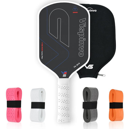 Carbon Fiber Pickleball Paddle USAPA Approved, 16MM T700 Thermoformed Pickleball Paddle with Polypropylene Honeycomb Core, Foam Injected Edges Designed for Ultimate Spin & Consistency