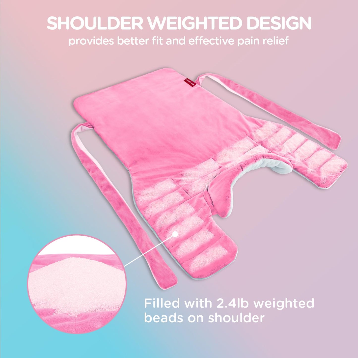 Comfytemp Upgraded Heating Pad for Back Neck Shoulders Deeper Pain Relief, 22"x33" Large Weighted Electric Heat Pad, Gifts for Women Men, Safe Design — 2H Auto-Off, Soft & Washable