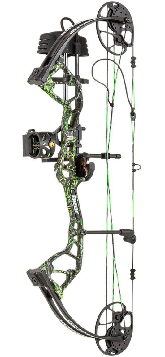 Bear Archery Royale RTH Compound Bow, Ready-to-Hunt Package, Right Handed Archers, 27" Bow, Adjustable Draw Weight 5-50lbs, Adjustable Draw Length 12"-27", Toxic