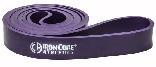 Iron Core Athletics Pull Up Assistance Bands - Commercial Gym Quality 41" Loop Exercise Pull-Up Bands - #4 Purple 1 1/8" Wide (40-80lb) - Single Band