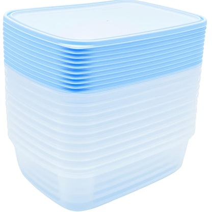 Checkmart [10 Packs Snap-On Airtight containers with Lids 1000ml (1 Litre) Food Storage Containers, Meal Prep containers with lids- Leak Proof Microwave Freezer Dishwasher Safe Reusable