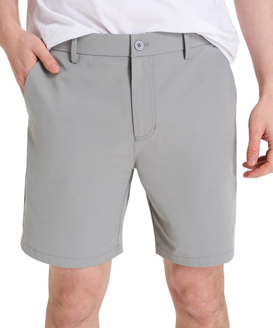 Men's Stretch Golf Shorts 9'' - Dress & Casual Business Travel | Quick-Dry, Lightweight Comfort Fit with Pockets Light Grey, 30W