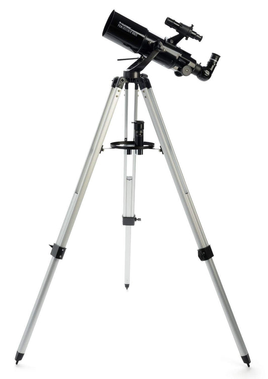 Celestron - PowerSeeker 80AZS Telescope - Manual Alt-Azimuth Telescope for Beginners - Compact and Portable - Bonus Astronomy Software Package - 80mm Aperture