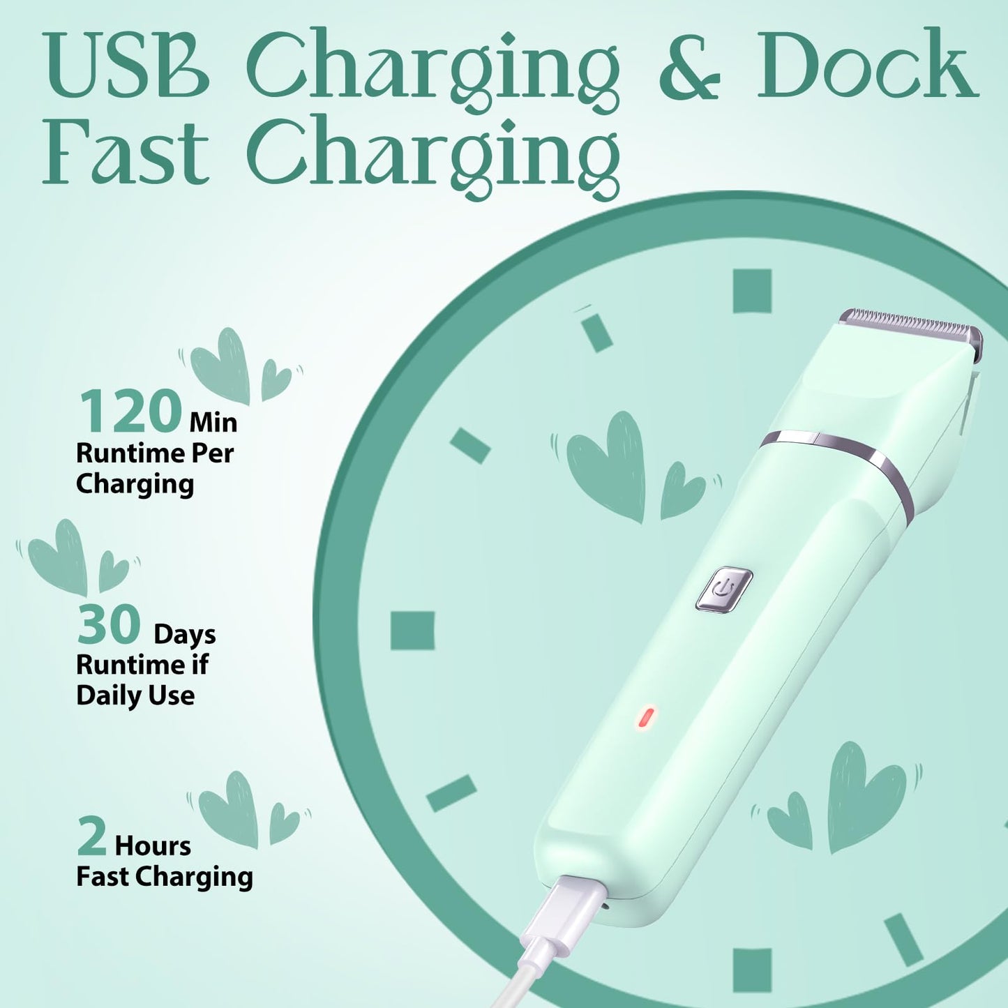 Bikini Trimmer for Women - Painless Electric Razors for Silk Skin,Cordless Body Shaver for Trip,Replaceable Lady Facial Razor, IPX7 Waterproof&Easy Cleaning, Ceramic Blade, USB Charge Dock Pink