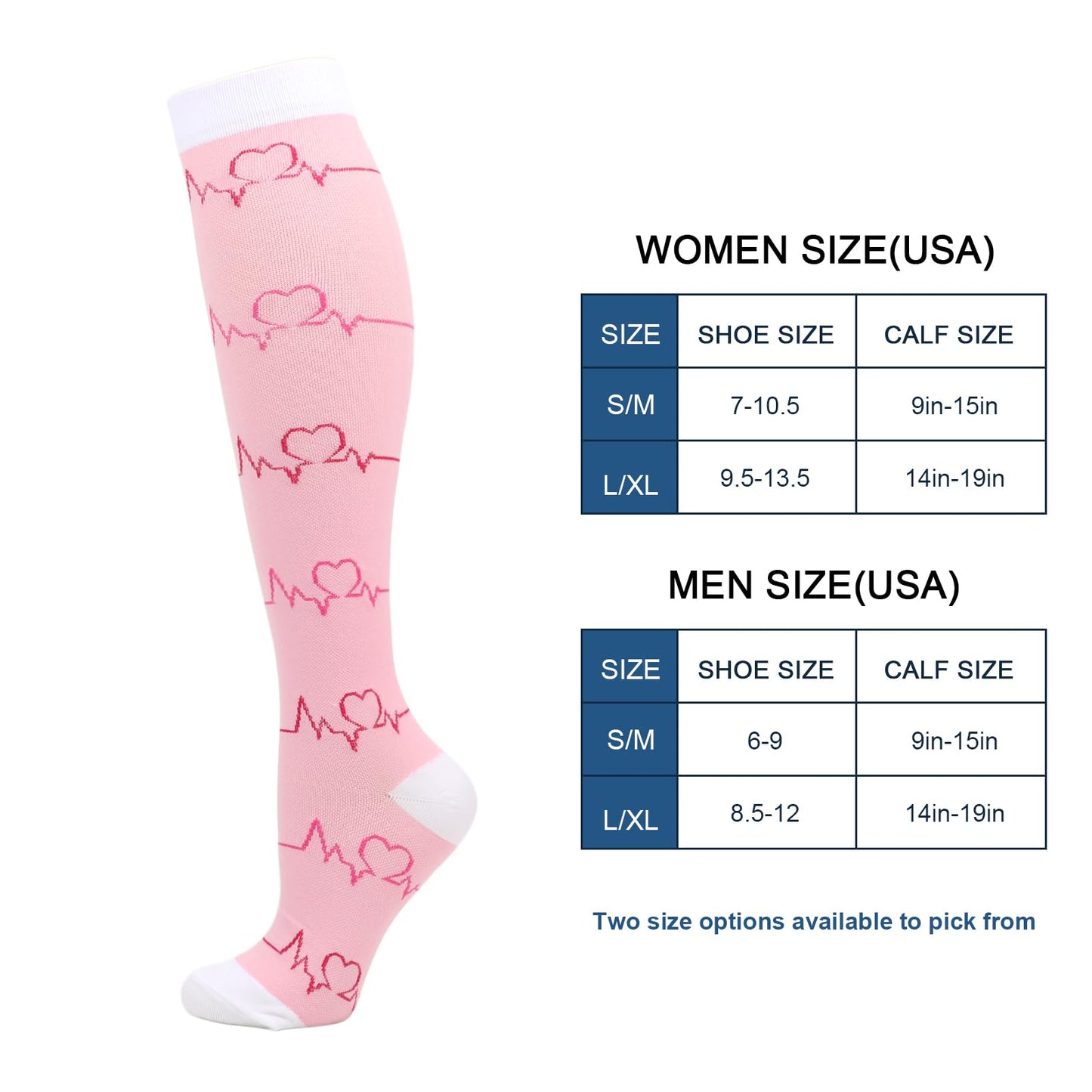 DRESHOW 4 Pairs Compression Socks For Women&Men Circulation Best Support for Athletic Running Cycling Travel