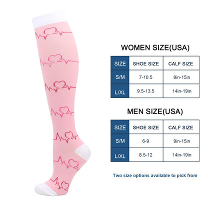 DRESHOW 4 Pairs Compression Socks For Women&Men Circulation Best Support for Athletic Running Cycling Travel
