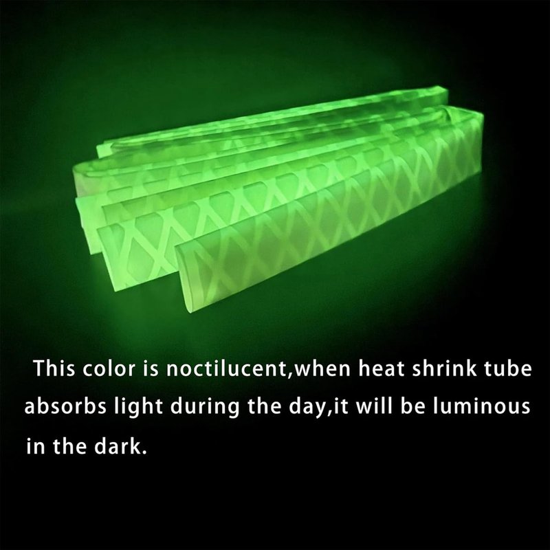 Anti-Slip Heat Shrink Tubes - Luminous Glow in The Dark | Waterproof & Wear-Resistant, 1 Meter, 18mm Diameter