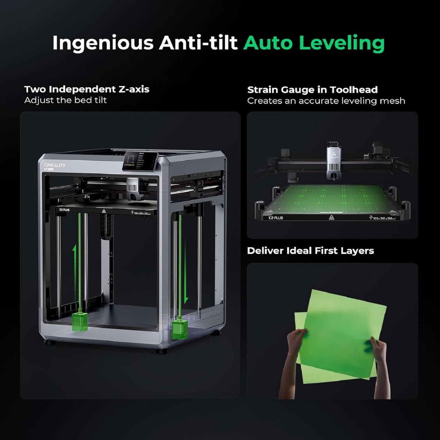 Creality K2 Plus Combo 3D Printer,Multi Color Printing with New CFS,Max 600mm/s Printing Speed,Full-auto Leveling,Next-Gen Direct Drive Extruder,Dual Al Camera,Build Volume 13.78 * 13.78 * 13.78Inch