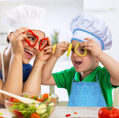 HmiL-U Chef Set for Kids - 13 Pcs Kid Cooking and Baking Set Includes Kids Apron, Chef Hat, Utensils, Cooking Mitt, Gift for 3 Year Old Girls and up(Blue)